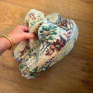 My mum made it platform garden tapestry sandals